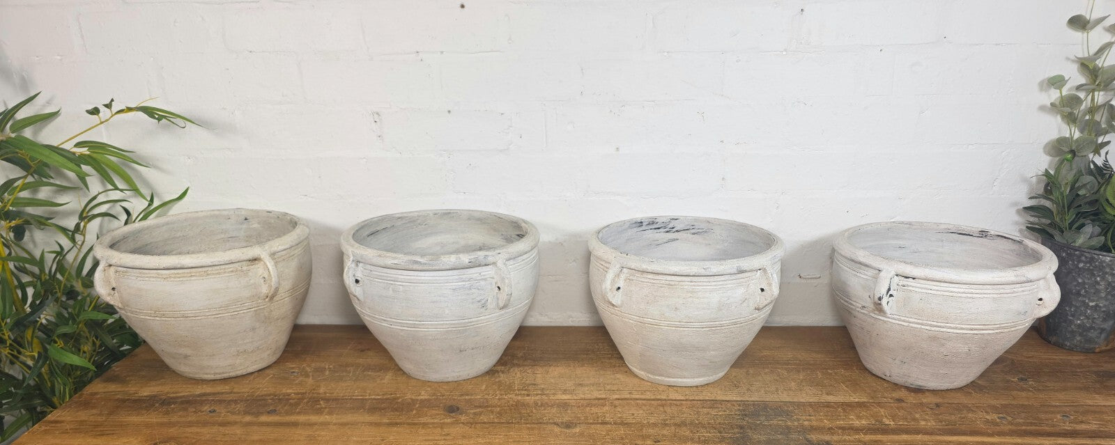 Rustic Hand Made Terracotta Clay Urn Planter Plant Pot
