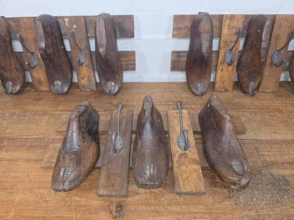 Reclaimed Rustic Hand Made Cobblers Shoe Last Coat Hooks