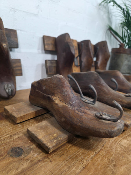 Reclaimed Rustic Hand Made Cobblers Shoe Last Coat Hooks
