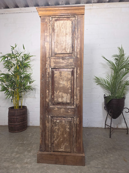 Vintage Reclaimed Indian Glazed Wooden Free Standing Kitchen Drinks Cabinet