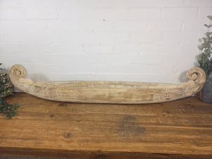 Large Hand Made Solid Wooden Boat Dug Out Canoe Display Table Centre Piece Dish