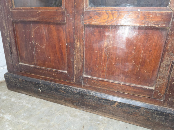 Vintage Indian Glazed Colonial Wooden Kitchen Bathroom Drinks Display Cabinet