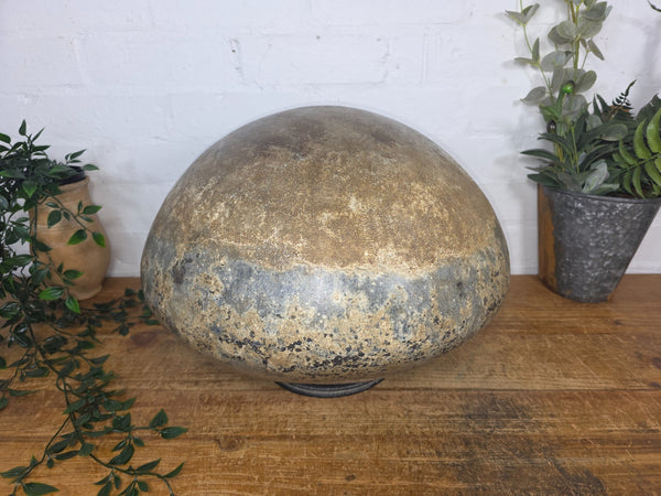 Large Antique Vintage Rustic Wabi Sabi Clay Ceramic Indian Water Pot Vase Lota