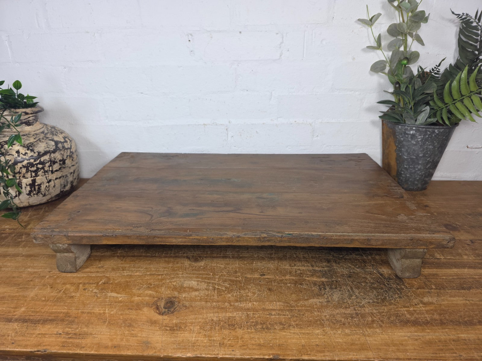 Old Vintage Rustic Wabi Sabi Primitive Indian Wooden Chopping Serving Pata Board