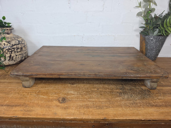 Old Vintage Rustic Wabi Sabi Primitive Indian Wooden Chopping Serving Pata Board