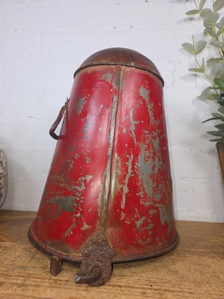 Vintage Rustic industrial Metal Fire Bucket Garden Planter Tub Hanging Basket