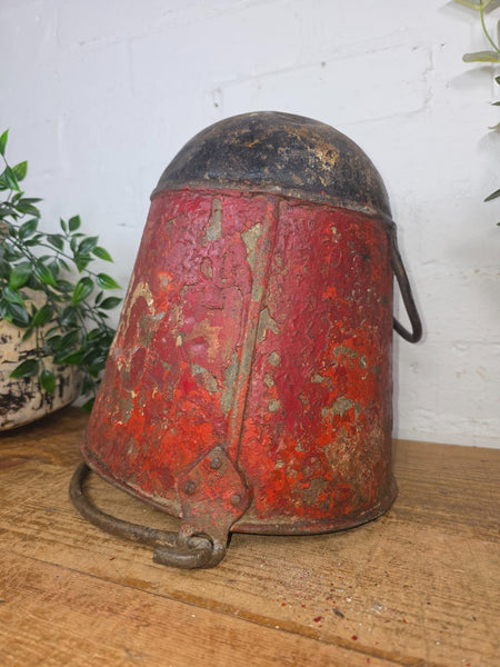 Vintage Rustic industrial Metal Fire Bucket Garden Planter Tub Hanging Basket
