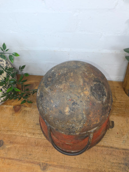 Vintage Rustic industrial Metal Fire Bucket Garden Planter Tub Hanging Basket