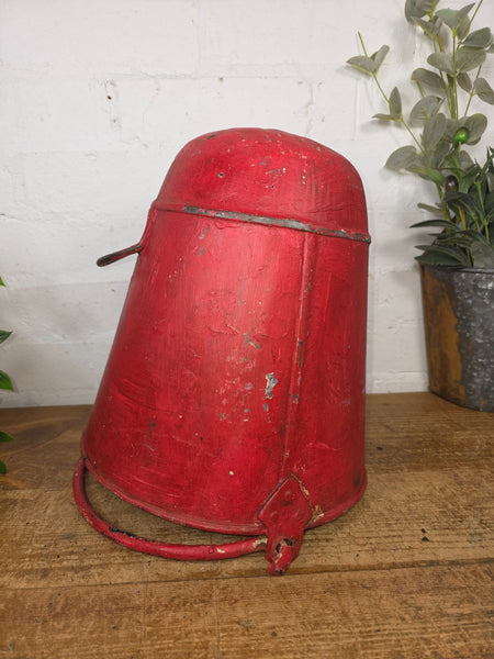 Vintage Rustic industrial Metal Fire Bucket Garden Planter Tub Hanging Basket