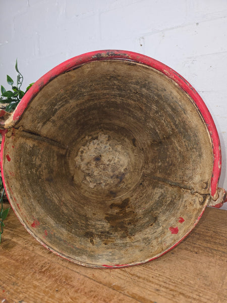 Vintage Rustic industrial Metal Fire Bucket Garden Planter Tub Hanging Basket