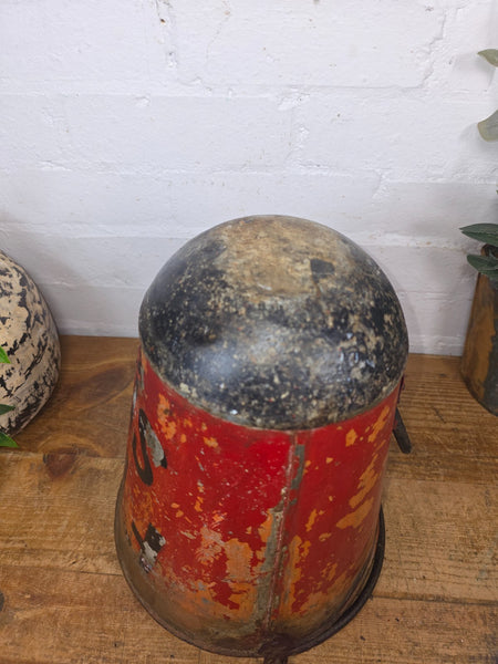 Vintage Rustic industrial Metal Fire Bucket Garden Planter Tub Hanging Basket
