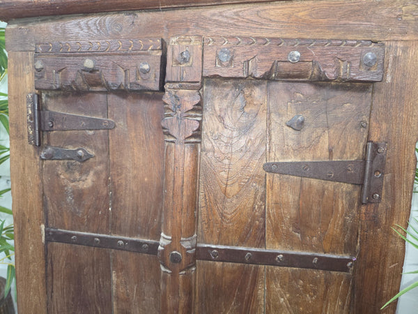 Vintage Reclaimed Indian Solid Wooden Kitchen Drinks Cabinet Cupboard Armoire