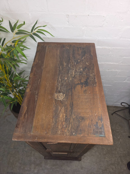 Vintage Reclaimed Indian Solid Wooden Kitchen Drinks Cabinet Cupboard Armoire