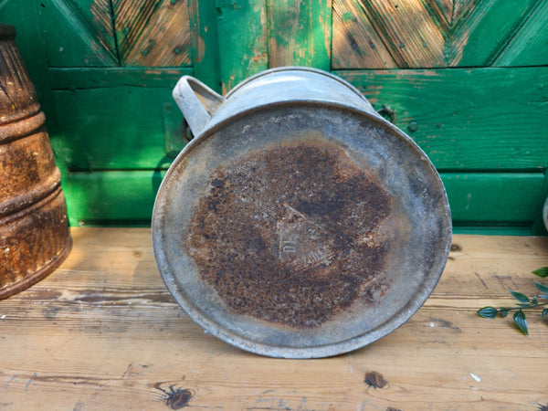 Vintage French European Galvanised Wash Tub Bucket Pot Garden Planter