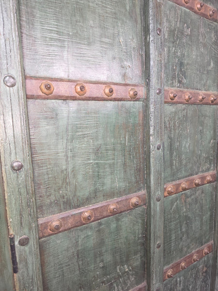 Vintage Reclaimed Indian Solid Wooden Kitchen Drinks Cabinet Cupboard Armoire