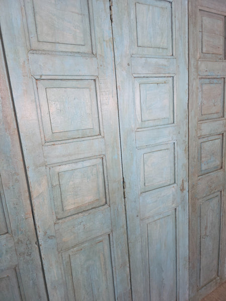 Vintage Reclaimed Indian Hardwood Wooden Bi Folding Room Divider Screen Shutters