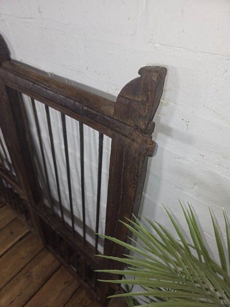 Old Pair Vintage Reclaimed Indian Wooden Iron Saloon Doors Shutters Garden Gates