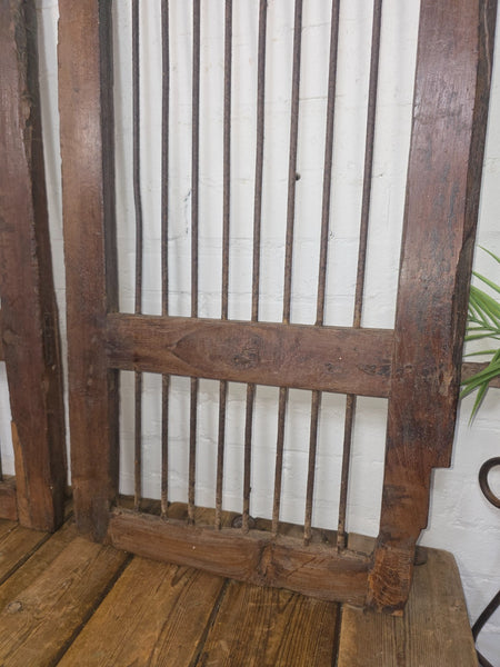 Old Pair Vintage Reclaimed Indian Wooden Iron Saloon Doors Shutters Garden Gates