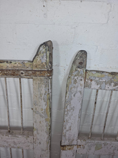 Old Pair Vintage Reclaimed Indian Wooden Iron Saloon Doors Shutters Garden Gates