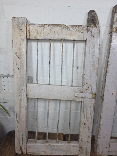 Old Pair Vintage Reclaimed Indian Wooden Iron Saloon Doors Shutters Garden Gates