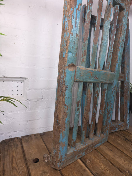 Old Pair Vintage Reclaimed Indian Wooden Iron Saloon Doors Shutters Garden Gates