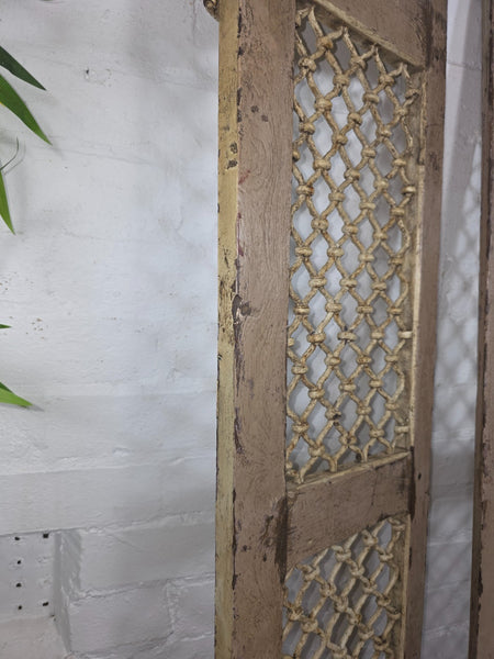 Old Pair Vintage Reclaimed Indian Wooden Iron Saloon Doors Shutters Garden Gates