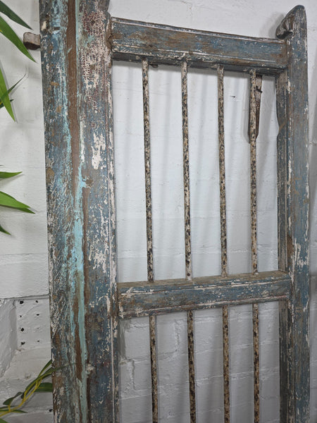 Old Pair Vintage Reclaimed Indian Wooden Iron Saloon Doors Shutters Garden Gates