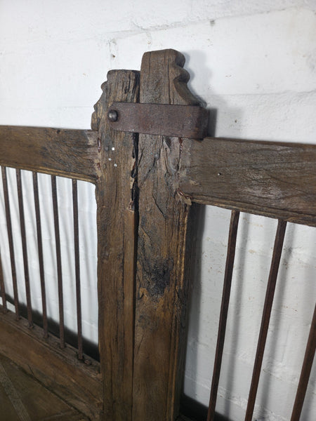 Old Pair Vintage Reclaimed Indian Wooden Iron Saloon Doors Shutters Garden Gates