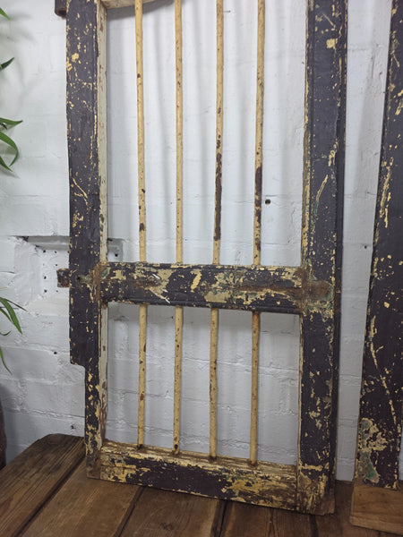 Old Pair Vintage Reclaimed Indian Wooden Iron Saloon Doors Shutters Garden Gates