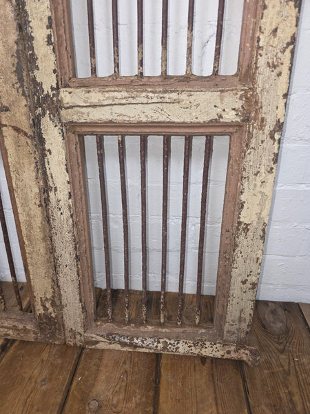 Old Pair Vintage Reclaimed Indian Wooden Iron Saloon Doors Shutters Garden Gates