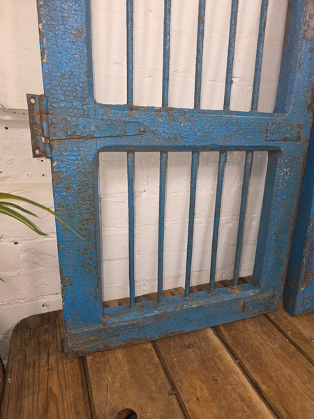 Old Pair Vintage Reclaimed Indian Wooden Iron Saloon Doors Shutters Garden Gates