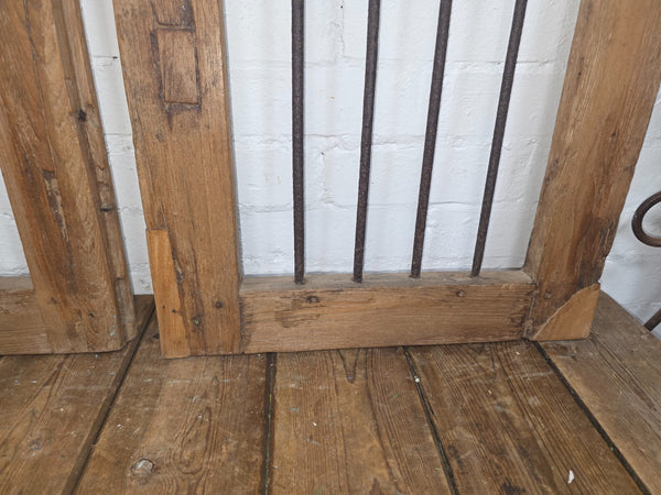 Old Pair Vintage Reclaimed Indian Wooden Iron Saloon Doors Shutters Garden Gates