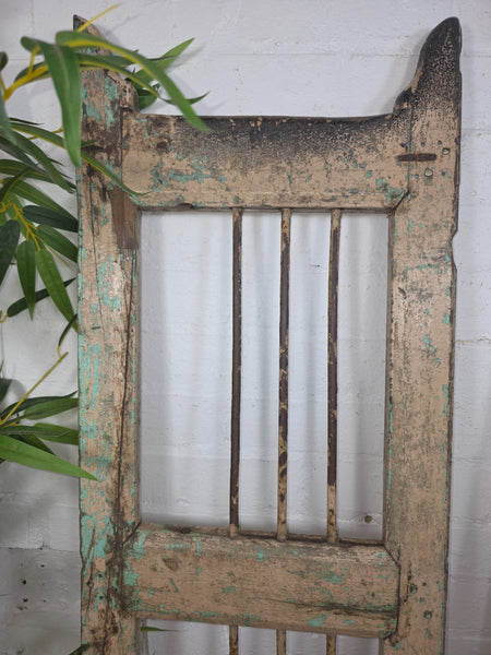 Old Pair Vintage Reclaimed Indian Wooden Iron Saloon Doors Shutters Garden Gates