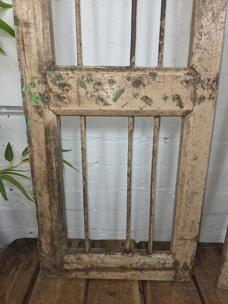 Old Pair Vintage Reclaimed Indian Wooden Iron Saloon Doors Shutters Garden Gates