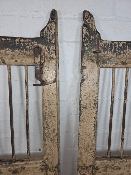 Old Pair Vintage Reclaimed Indian Wooden Iron Saloon Doors Shutters Garden Gates