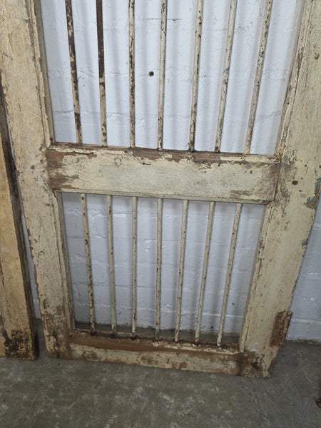 Old Pair Vintage Reclaimed Indian Wooden Iron Saloon Doors Shutters Garden Gates