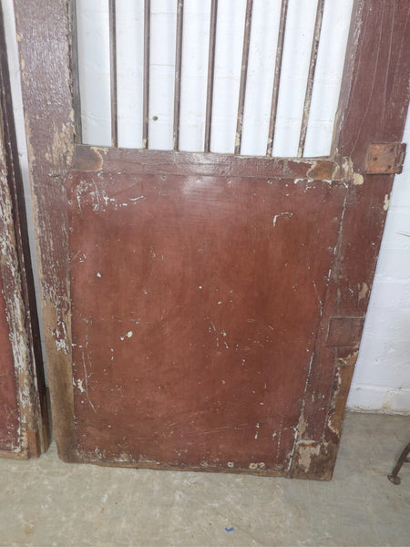 Old Pair Vintage Reclaimed Indian Wooden Iron Saloon Doors Shutters Garden Gates