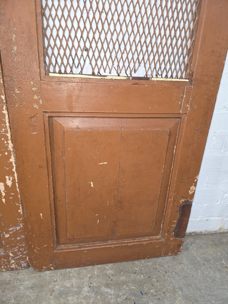 Old Pair Vintage Reclaimed Indian Wooden Iron Saloon Doors Shutters Garden Gates
