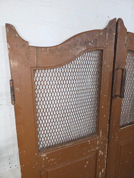 Old Pair Vintage Reclaimed Indian Wooden Iron Saloon Doors Shutters Garden Gates
