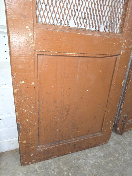Old Pair Vintage Reclaimed Indian Wooden Iron Saloon Doors Shutters Garden Gates