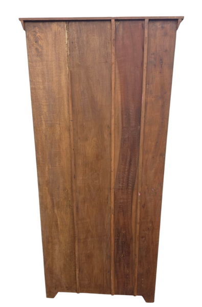 Vintage Reclaimed Indian Solid Wooden Armoire Linen Cupboard Wardrobe