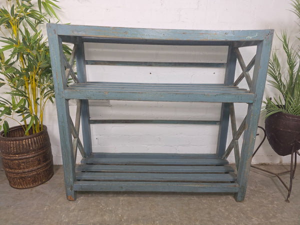 Vintage Rustic Solid Wooden Bakers Cobblers Racking Shelving Bookcase Shoe Rack