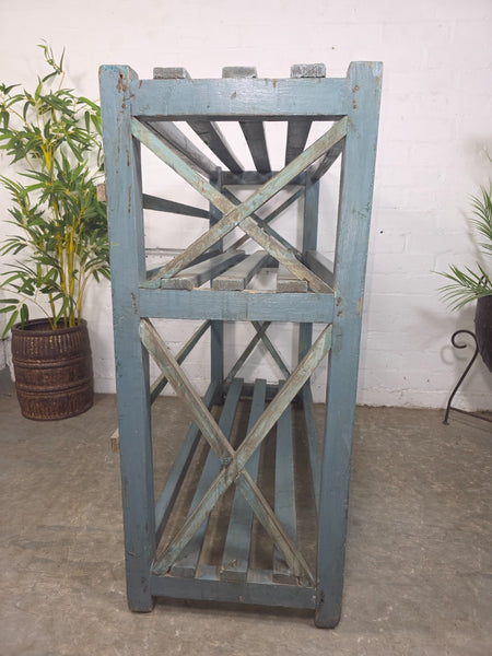Vintage Rustic Solid Wooden Bakers Cobblers Racking Shelving Bookcase Shoe Rack