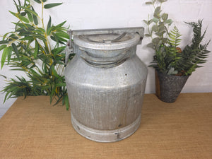 Vintage Rustic French Aluminium Milk Churn Wedding Florist Prop Garden Planter