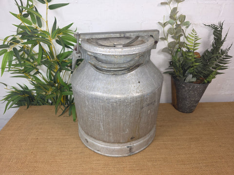 Vintage Rustic French Aluminium Milk Churn Wedding Florist Prop Garden Planter