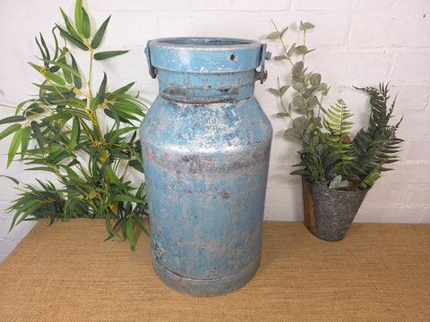 Vintage Rustic French Aluminium Milk Churn Wedding Florist Prop Garden Planter