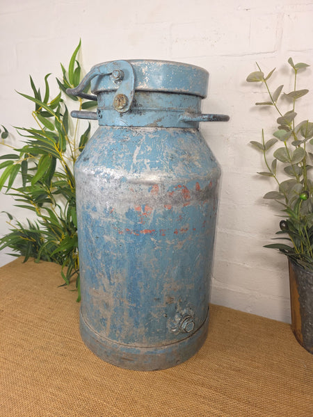 Vintage Rustic French Aluminium Milk Churn Wedding Florist Prop Garden Planter