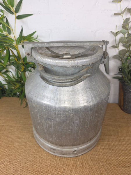 Vintage Rustic French Aluminium Milk Churn Wedding Florist Prop Garden Planter