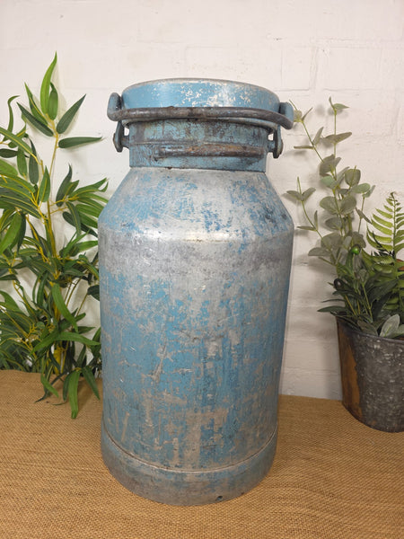 Vintage Rustic French Aluminium Milk Churn Wedding Florist Prop Garden Planter