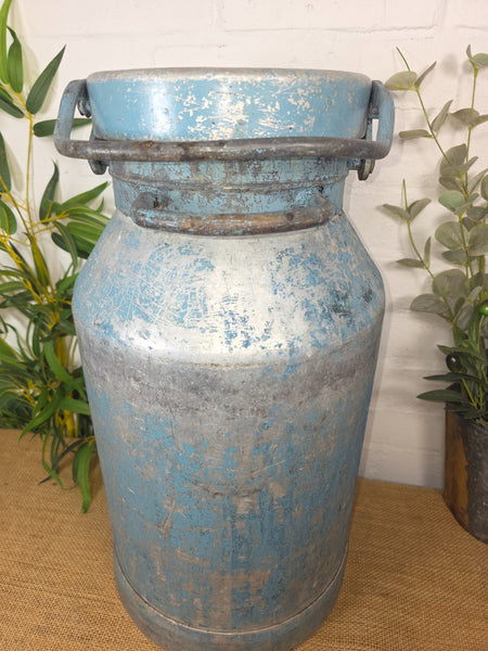 Vintage Rustic French Aluminium Milk Churn Wedding Florist Prop Garden Planter